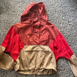 Red & Tan Windbreaker